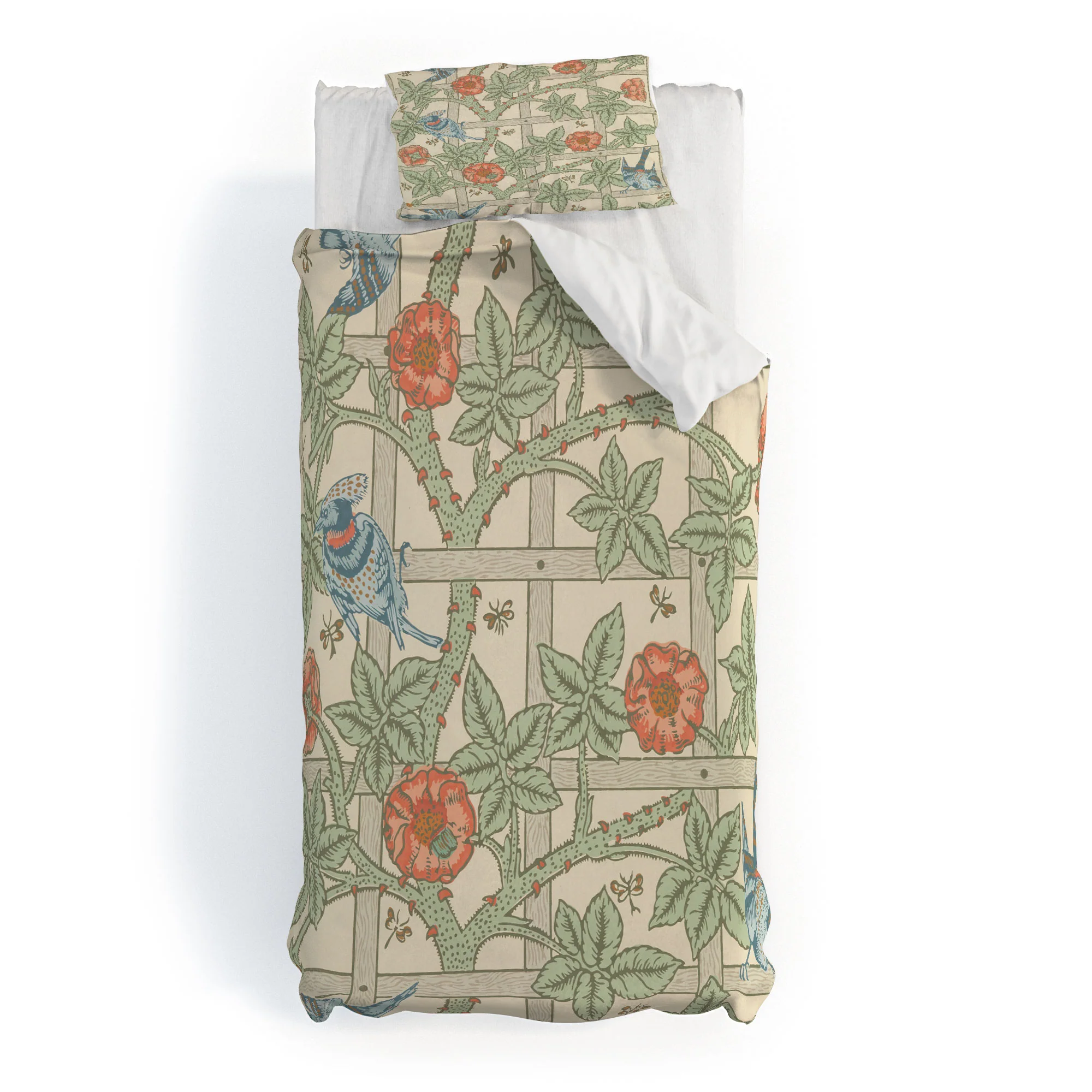 DENY Designs William Morris Trellis Duvet Cover - Image 29