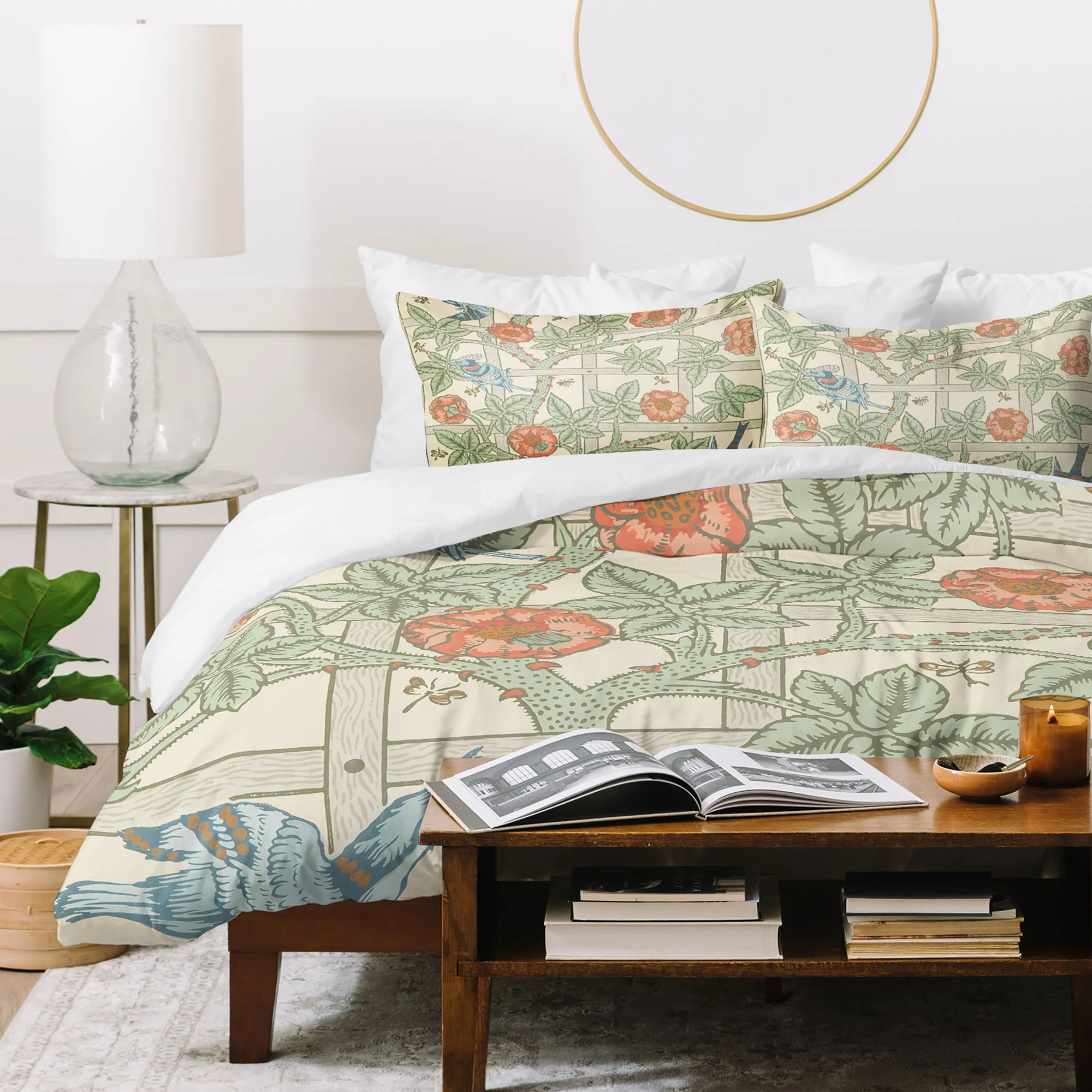 DENY Designs William Morris Trellis Duvet Cover - Image 31