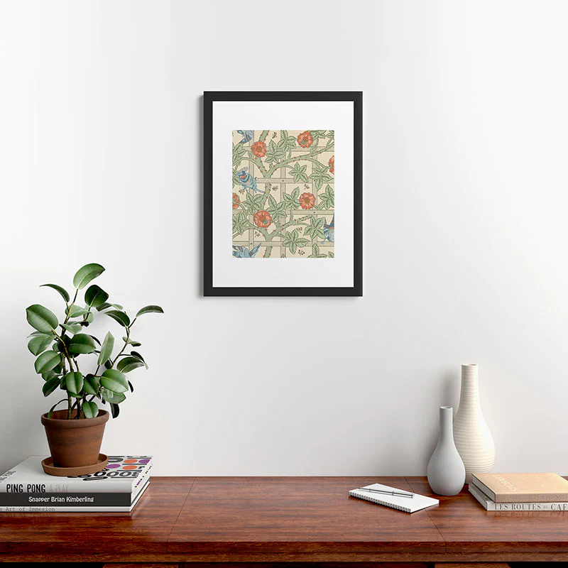 DENY Designs William Morris Trellis Framed Art Print - Image 10