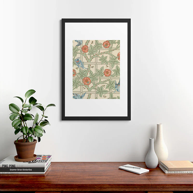 DENY Designs William Morris Trellis Framed Art Print - Image 12