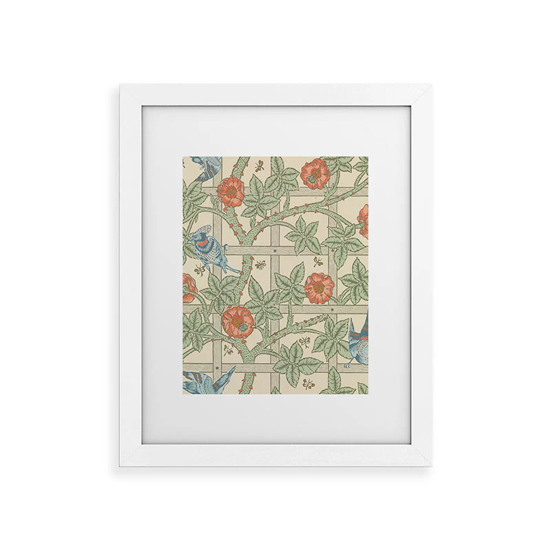 DENY Designs William Morris Trellis Framed Art Print - Image 17