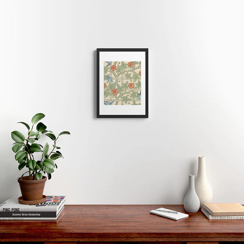 DENY Designs William Morris Trellis Framed Art Print - Image 30
