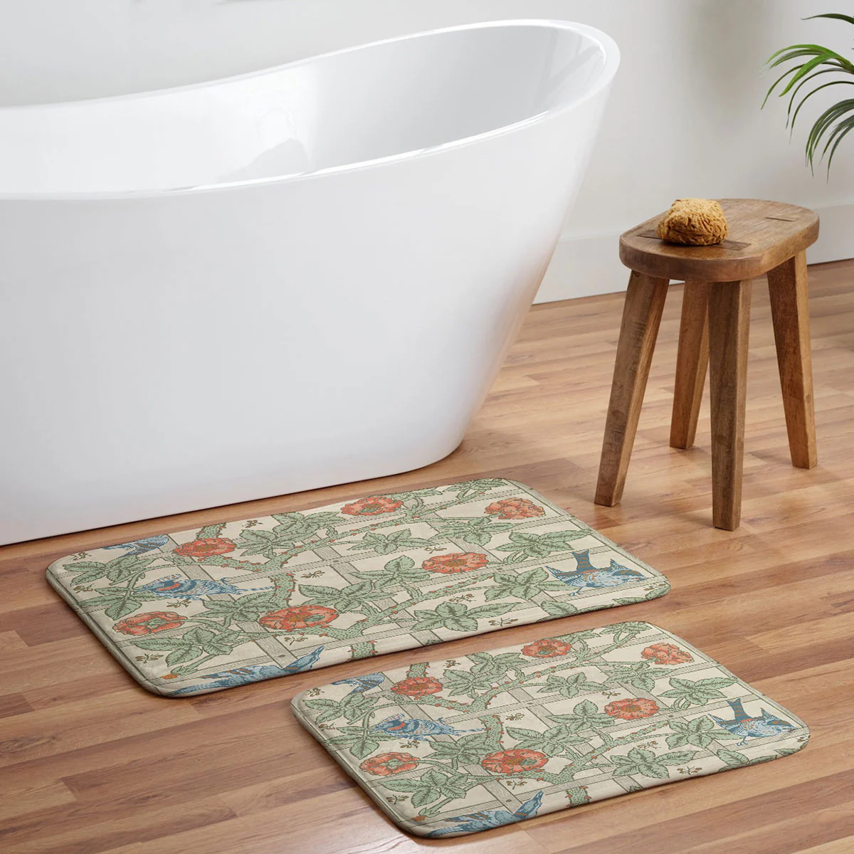 DENY Designs William Morris Trellis Memory Foam Bath Mat - Image 5