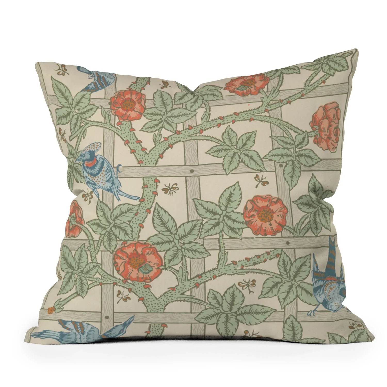DENY Designs William Morris Trellis Outdoor Throw Pillow - Image 4