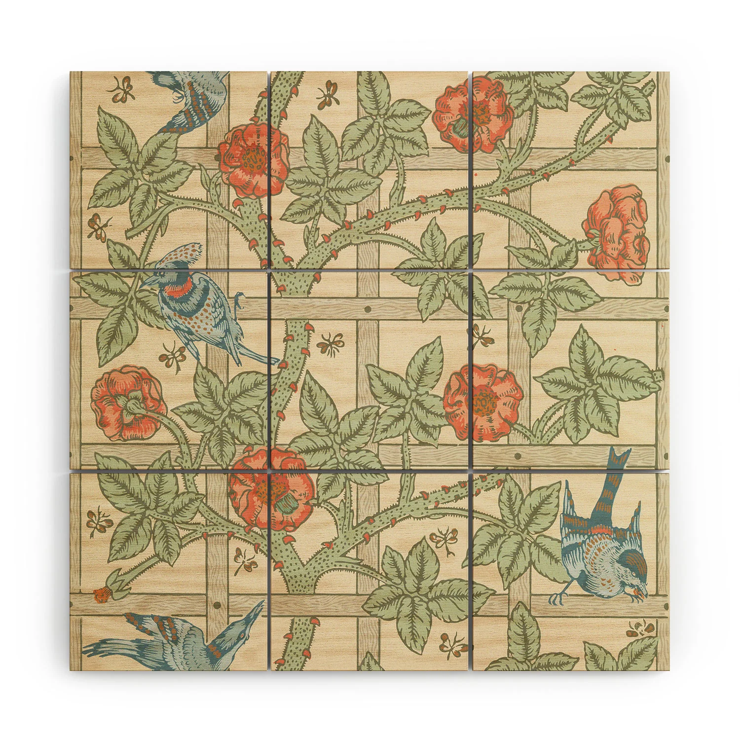 DENY Designs William Morris Trellis Wood Wall Mural - Image 3
