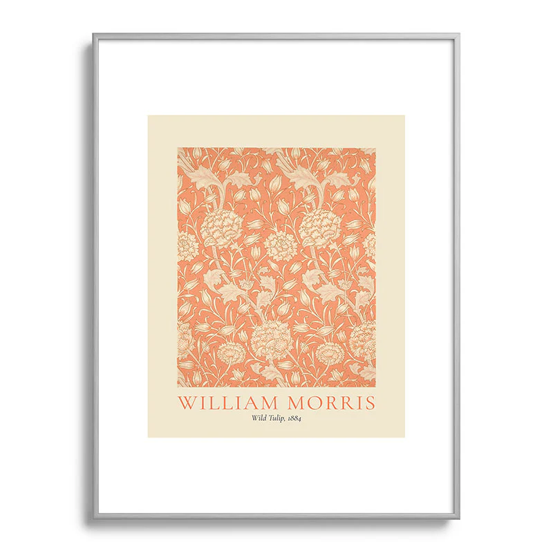 DENY Designs william morris tulip Metal Framed Art Print - Image 29