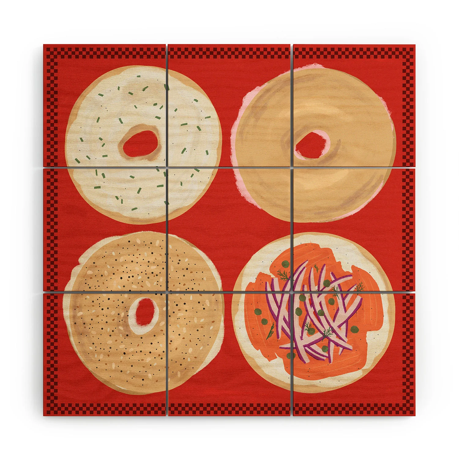 DENY Designs yonkers bagels Wood Wall Mural - Image 2