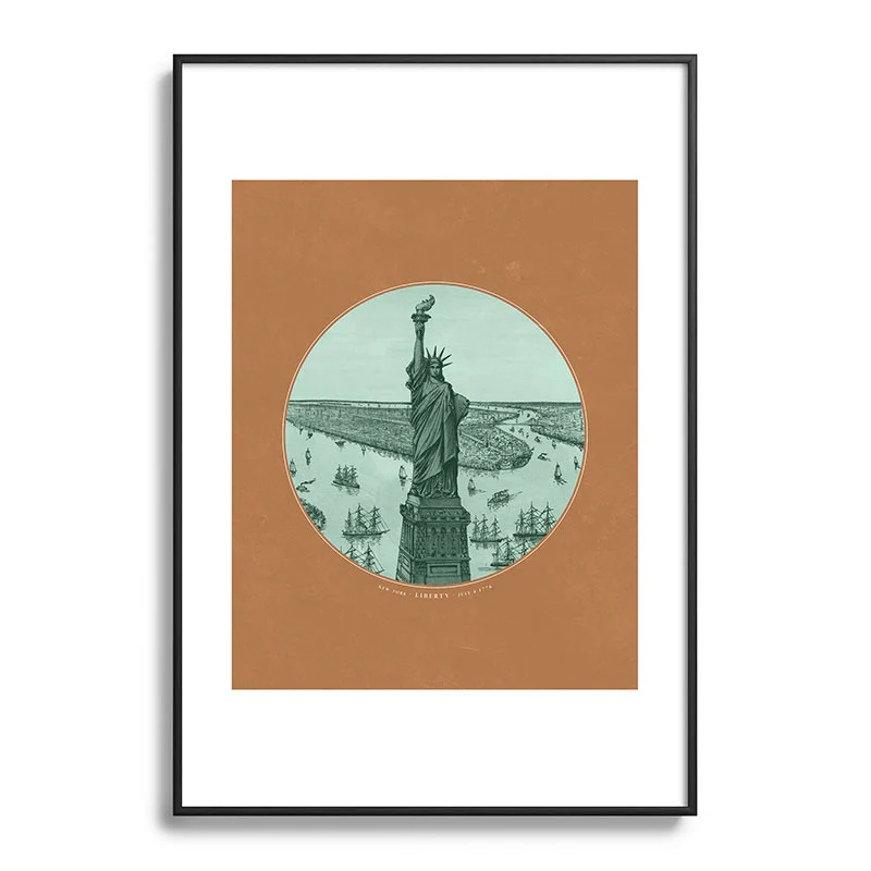 DENY Designs yonkers liberty Metal Framed Art Print - Image 21