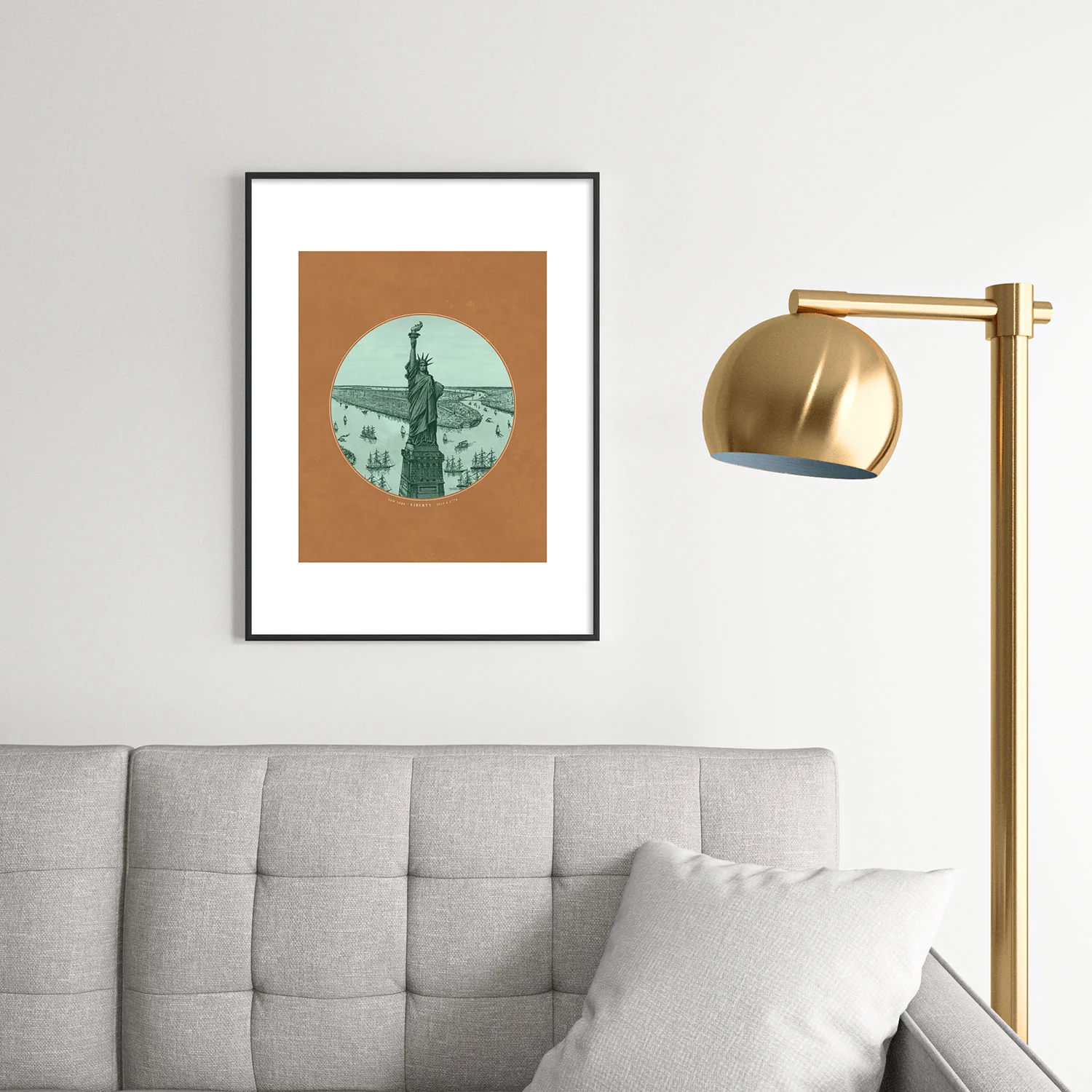 DENY Designs yonkers liberty Metal Framed Art Print - Image 34
