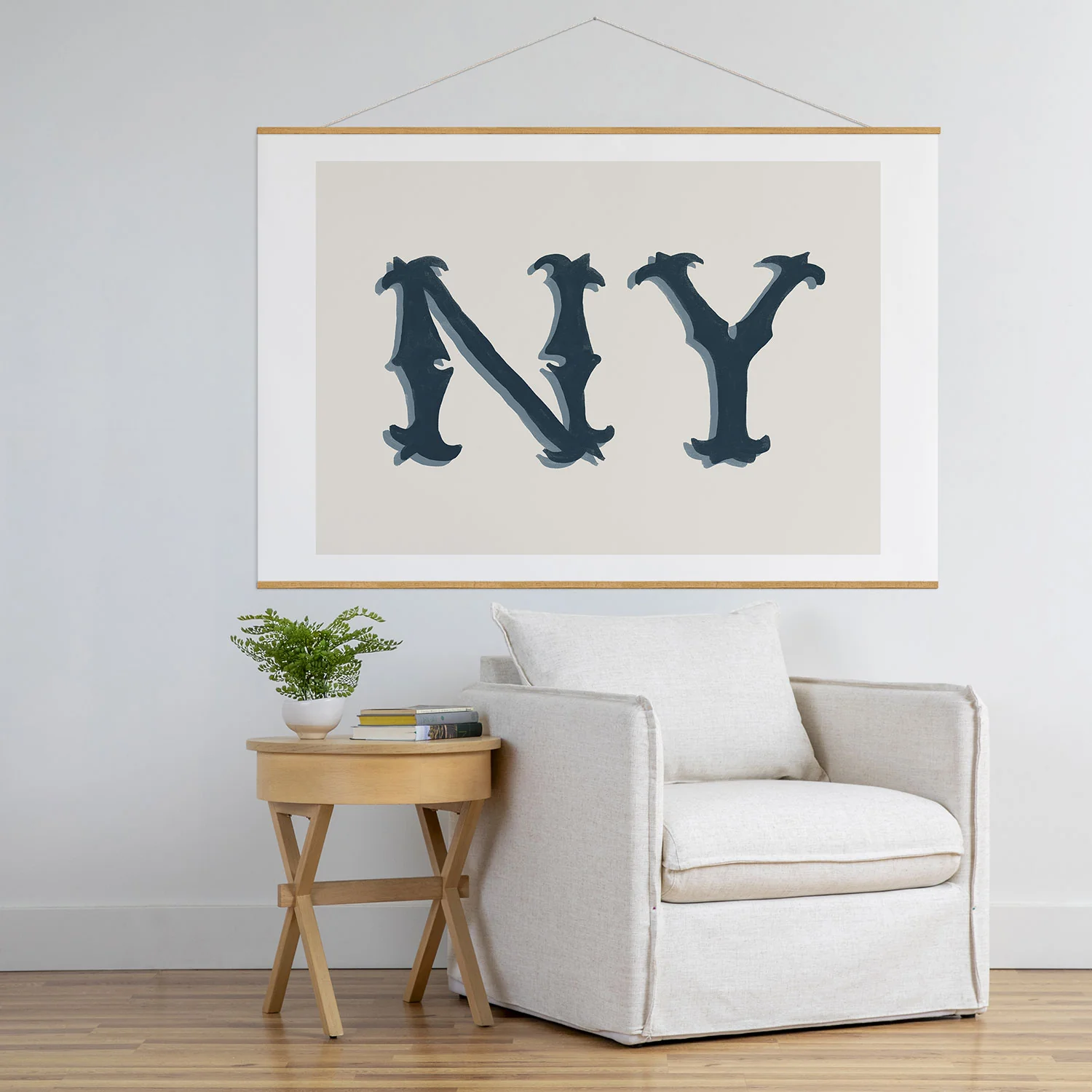 DENY Designs yonkers ny cream Art Print - Image 54