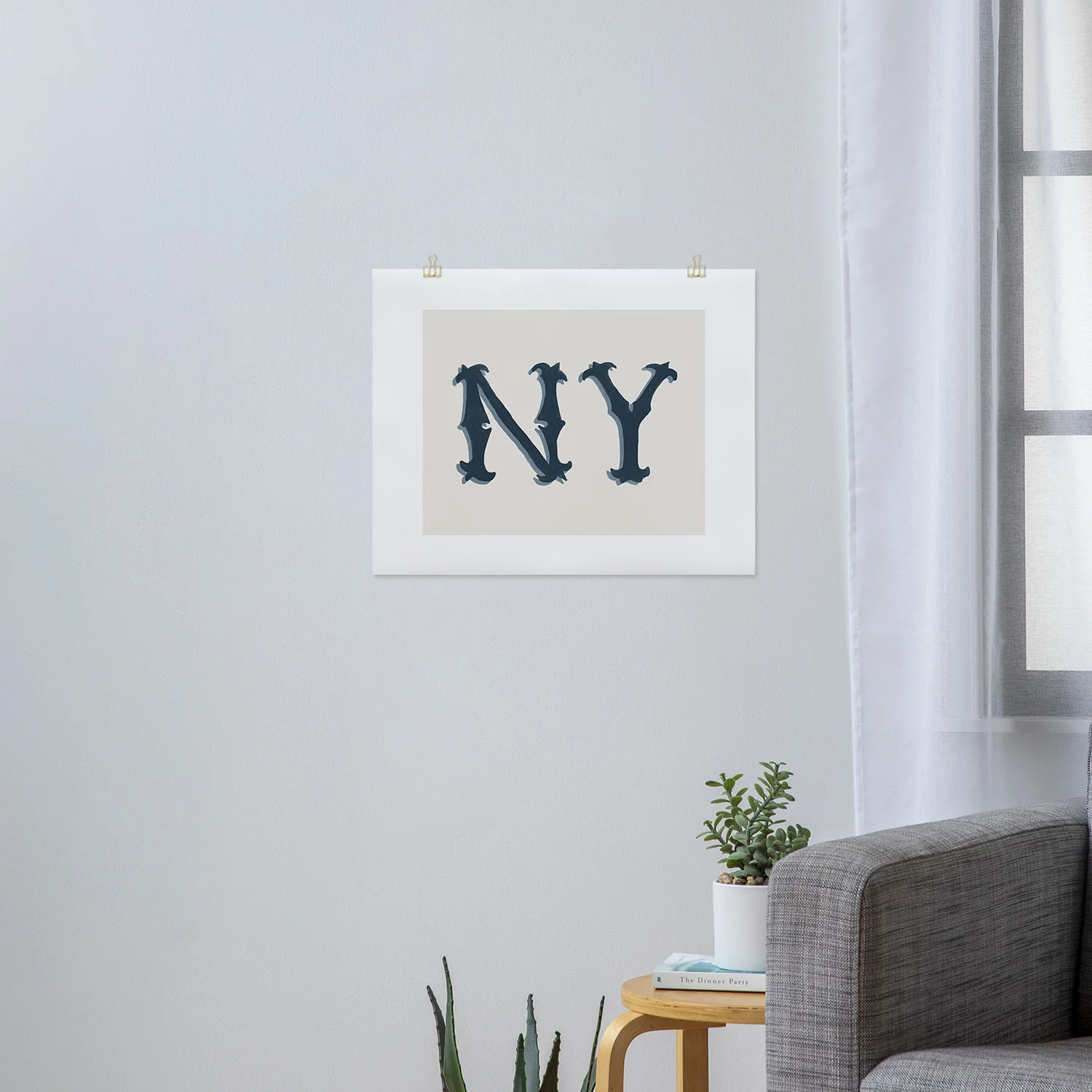 DENY Designs yonkers ny cream Art Print - Image 9