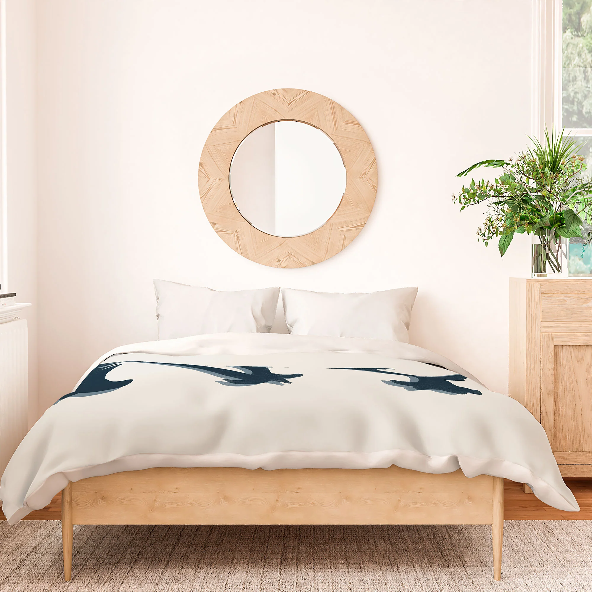 DENY Designs yonkers ny cream Duvet Cover - Image 14