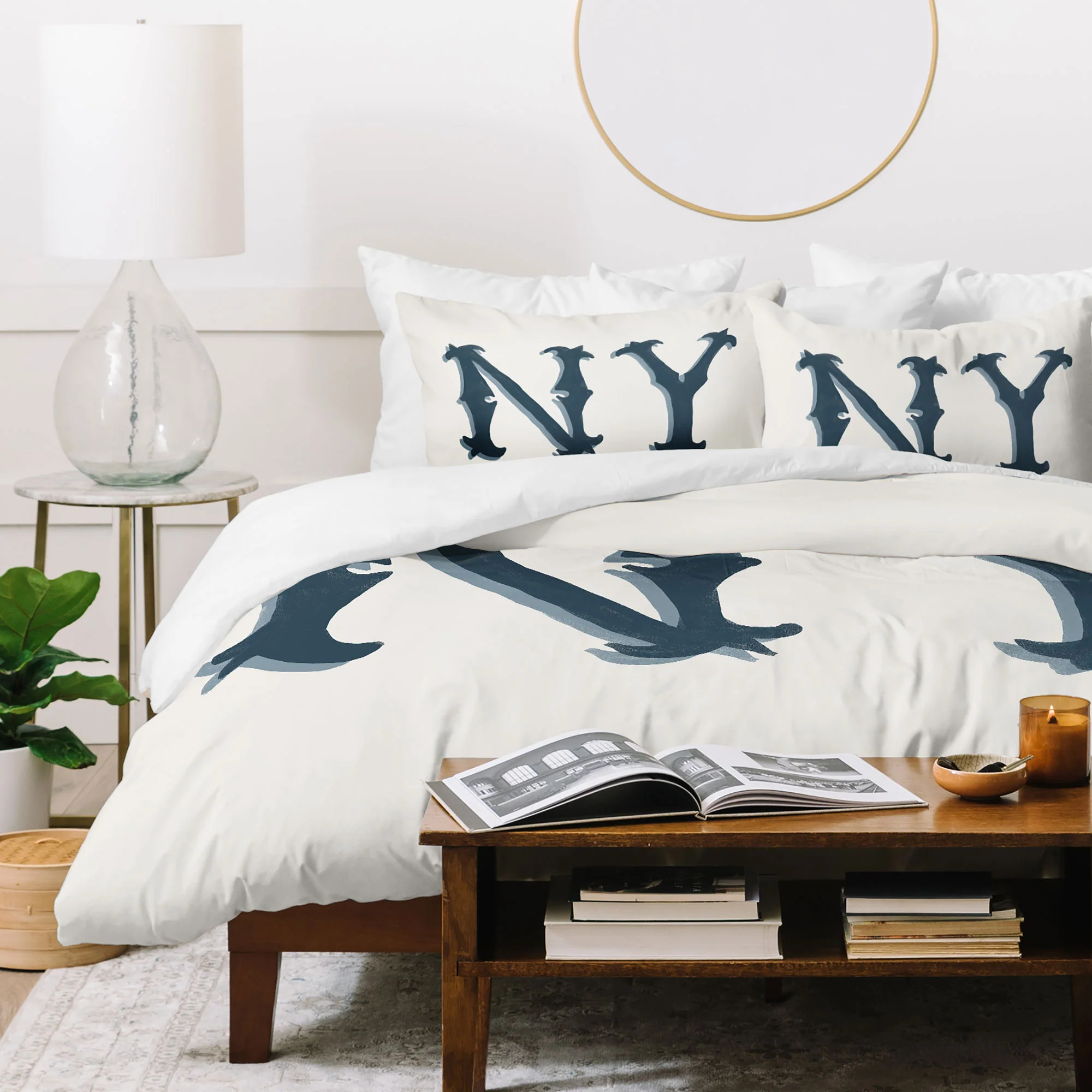 DENY Designs yonkers ny cream Duvet Cover - Image 27