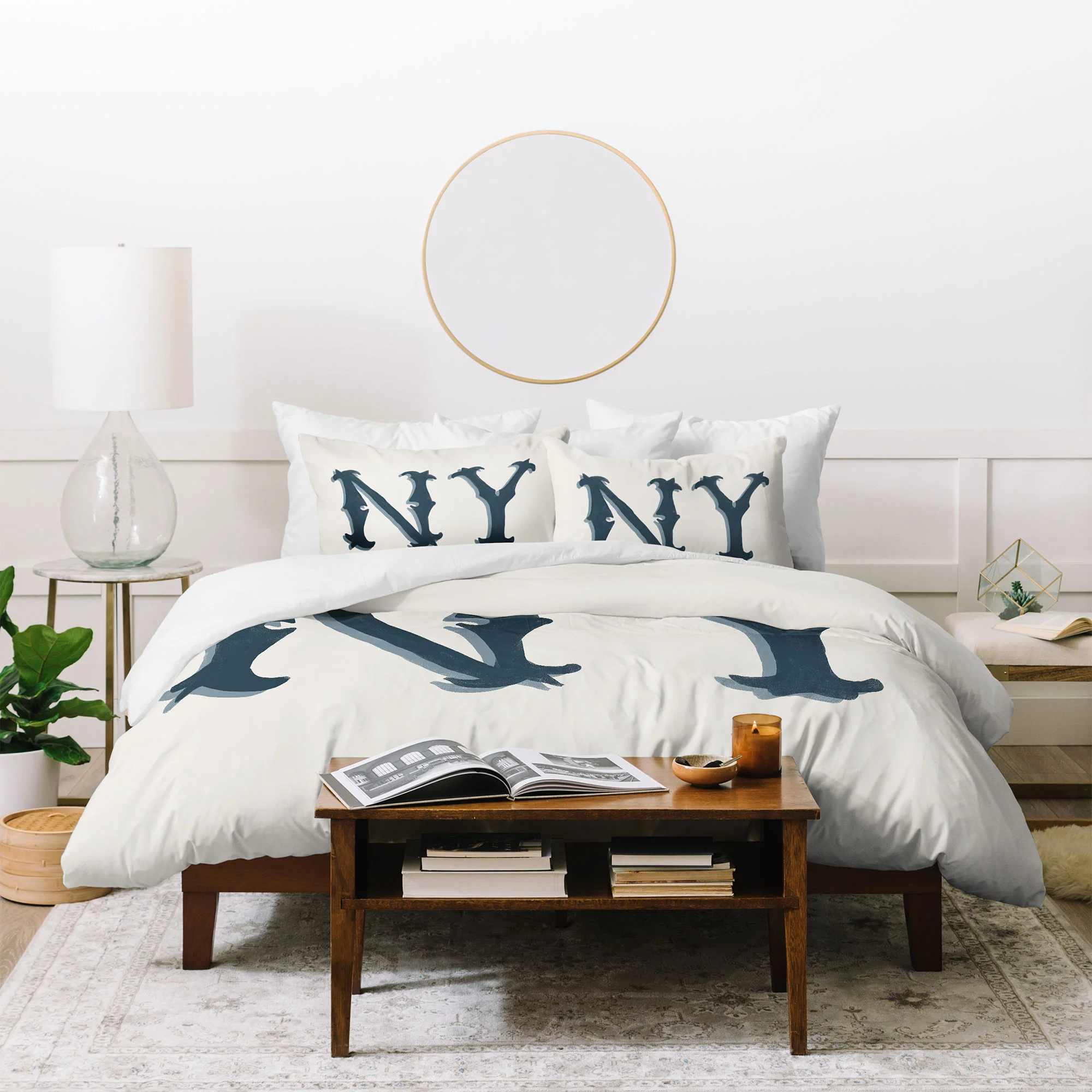 DENY Designs yonkers ny cream Duvet Cover - Image 44
