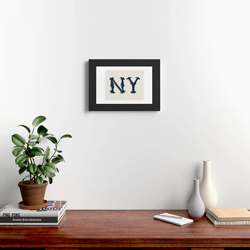 DENY Designs yonkers ny cream Framed Art Print - Image 6