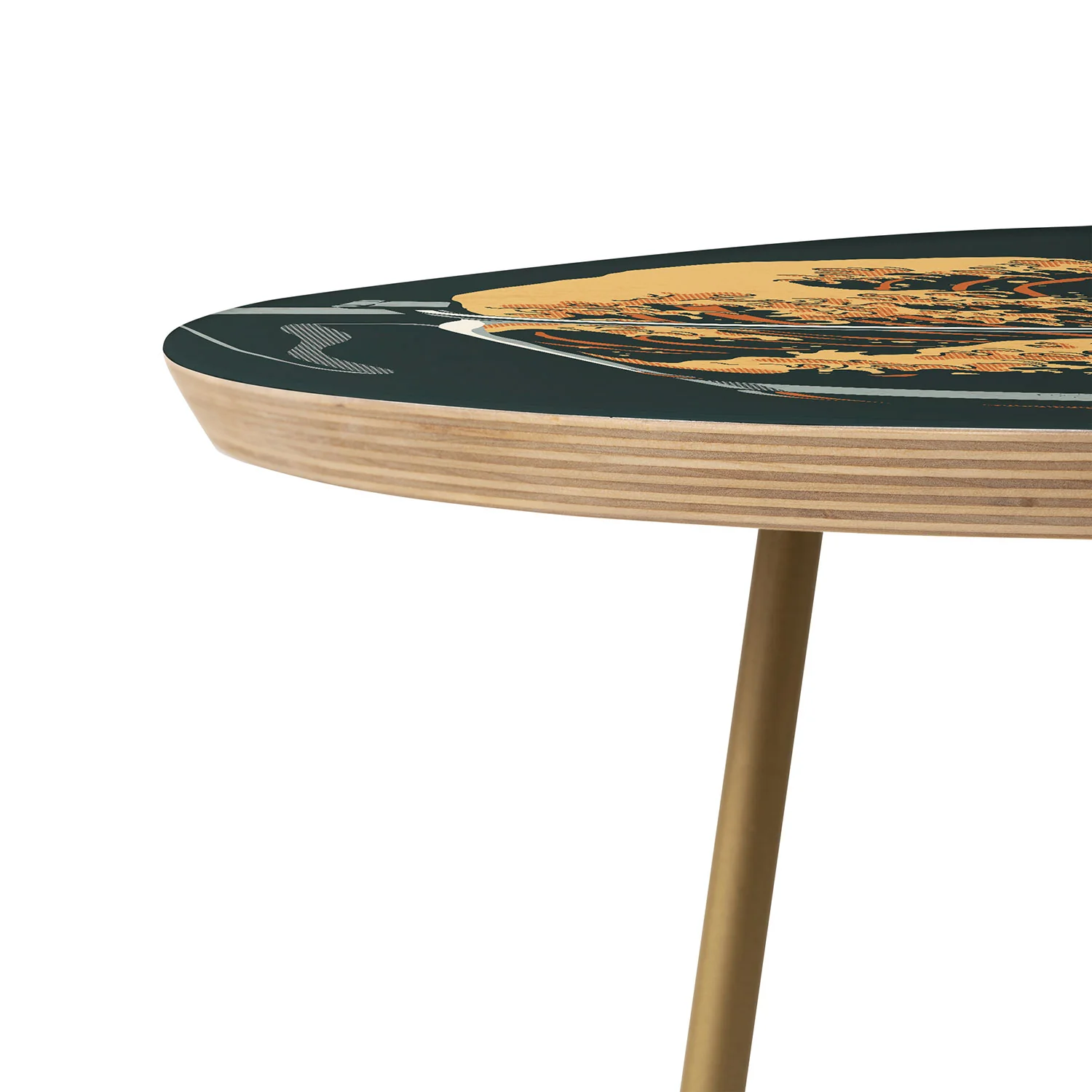 Elan Harris The Great Wave of Coffee Round Side Table - Image 5
