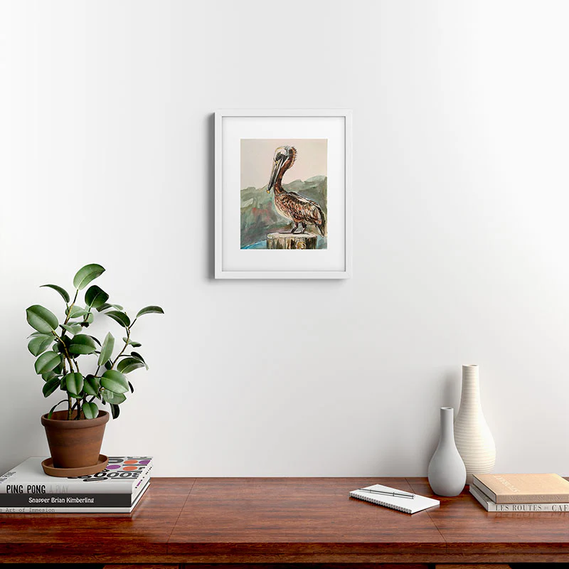 Emily Tucci Pelican Framed Art Print - Image 44