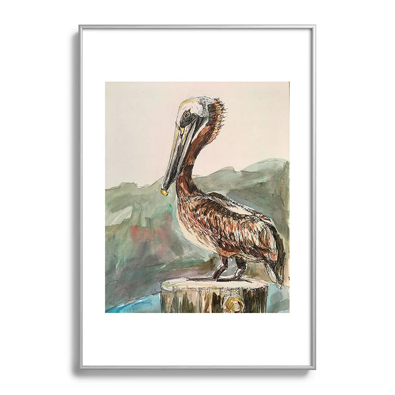 Emily Tucci Pelican Metal Framed Art Print - Image 18