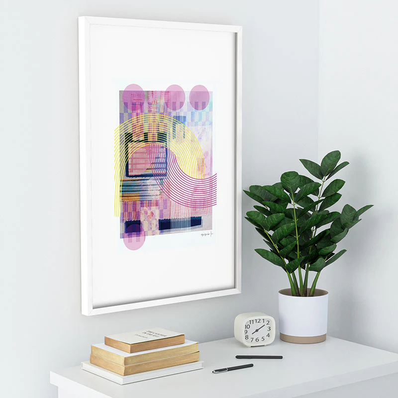 Emmie K Woven Collage Soul Picnic Recessed Framing Rectangle - Image 28
