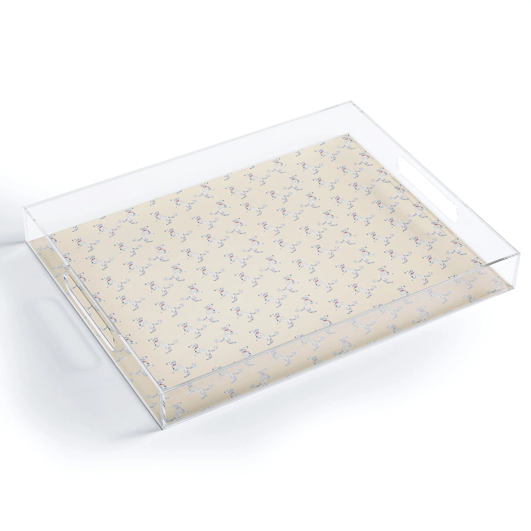 Esca Watercolors White Poodle Acrylic Tray - Image 2