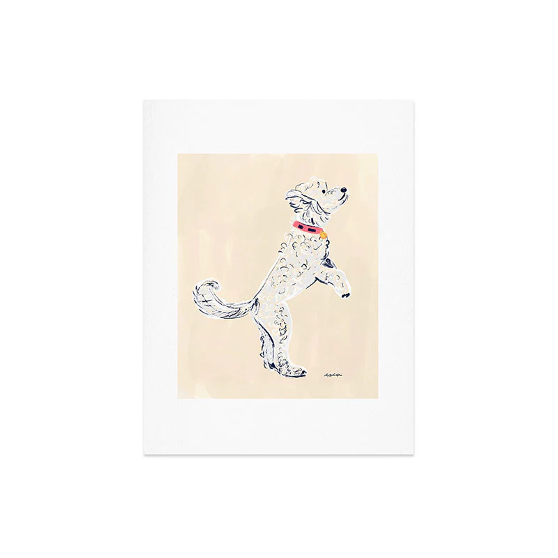 Esca Watercolors White Poodle Art Print - Image 10