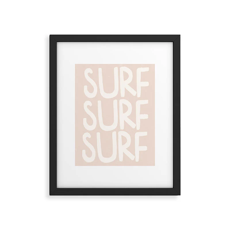 Forth and Wild Boho Surf Surf Surf Print Framed Art Print - Image 27