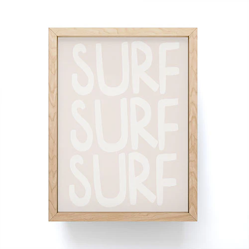Forth and Wild Boho Surf Surf Surf Print Framed Mini Art Print - Image 4