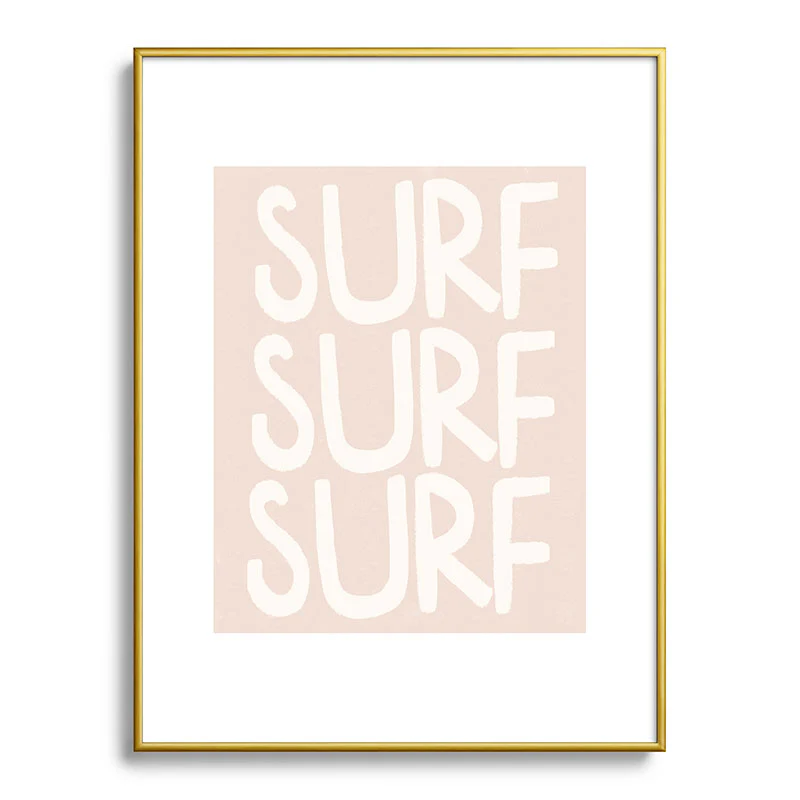 Forth and Wild Boho Surf Surf Surf Print Metal Framed Art Print - Image 25