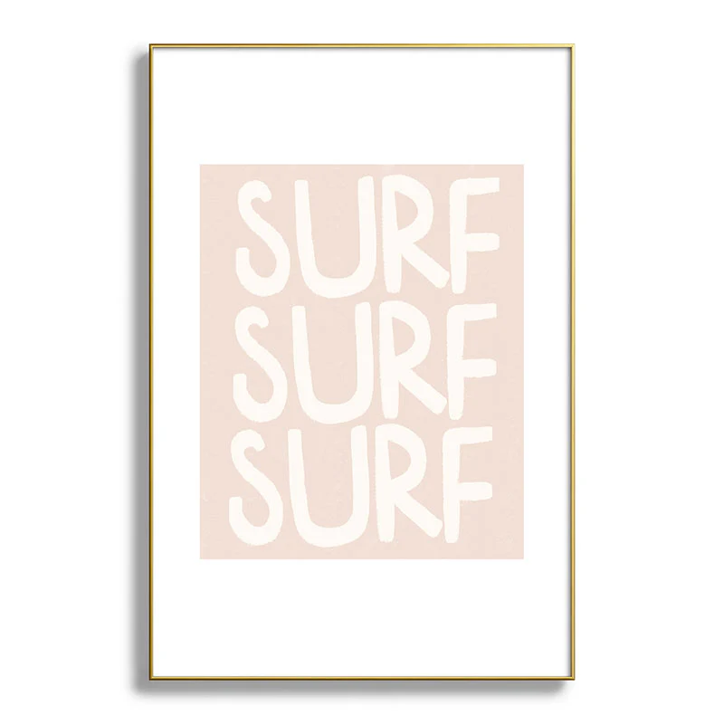 Forth and Wild Boho Surf Surf Surf Print Metal Framed Art Print - Image 37