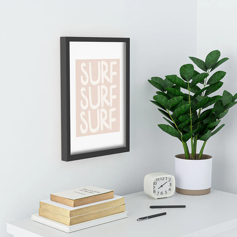 Forth and Wild Boho Surf Surf Surf Print Recessed Framing Rectangle - Image 10