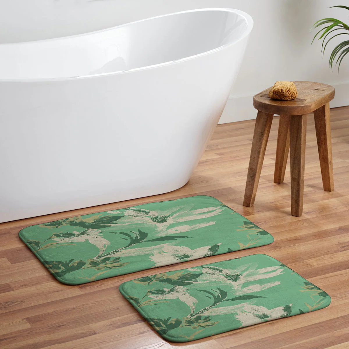 Gabriela Fuente Emma Green Memory Foam Bath Mat - Image 5