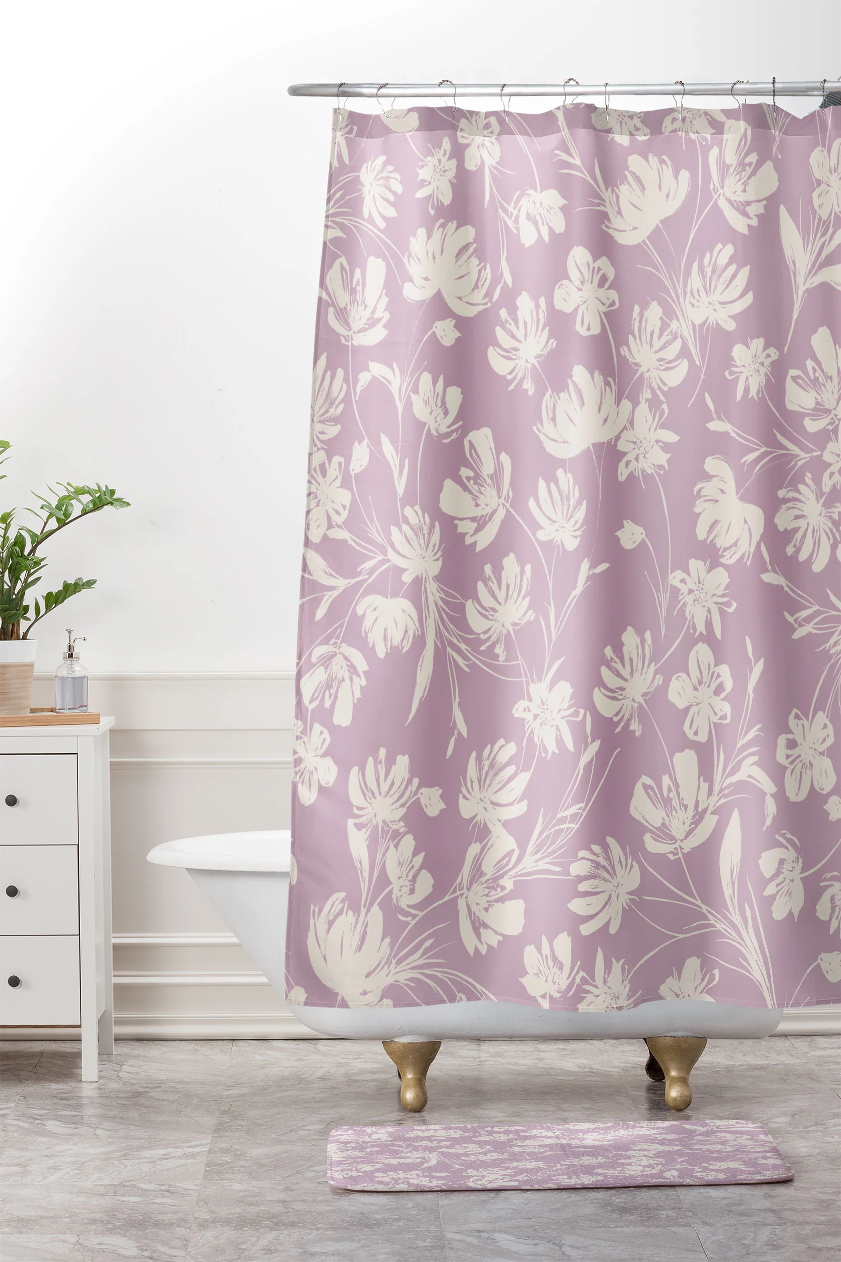 Gabriela Fuente Martine Lilac Memory Foam Bath Mat - Image 4