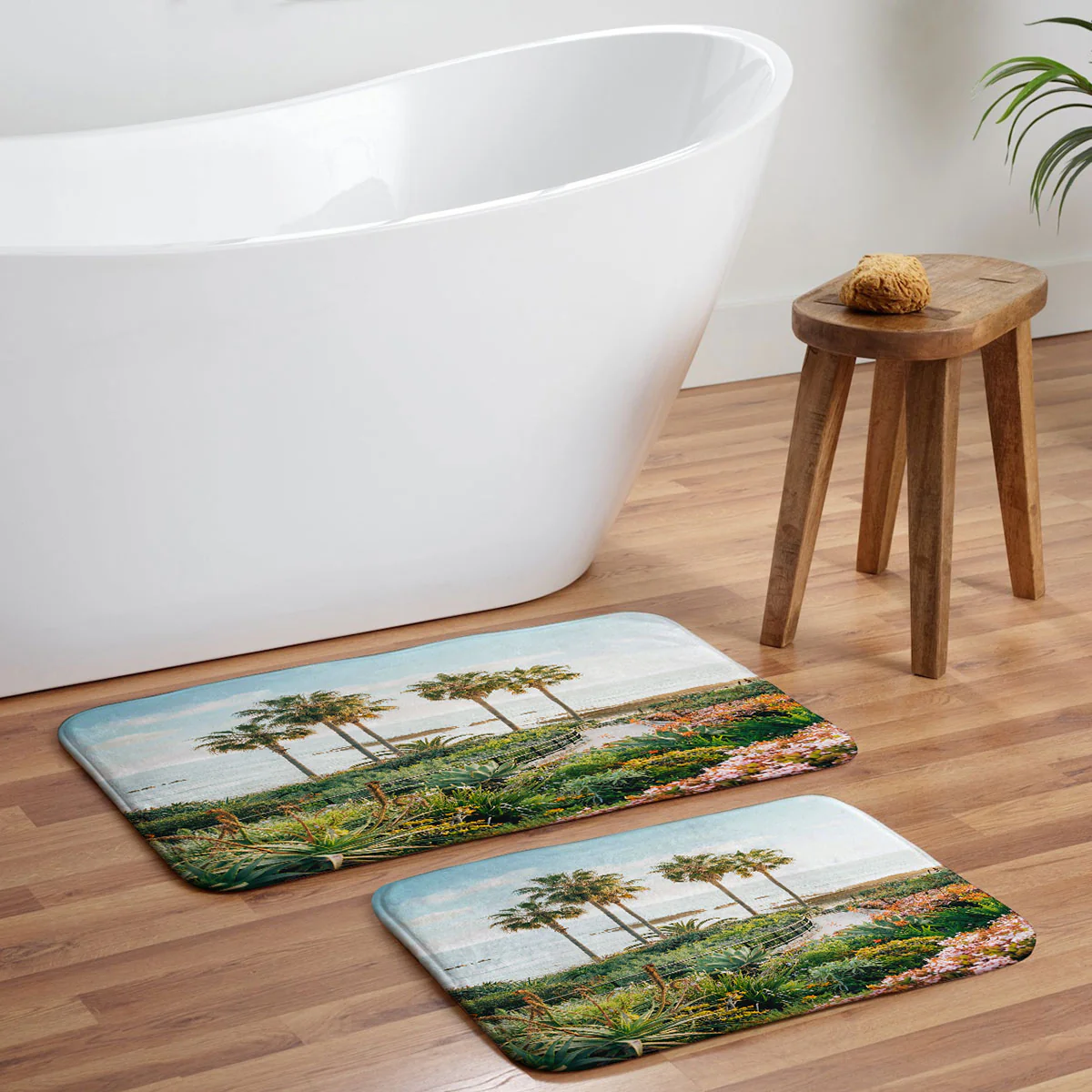 Gal Design Beachside Bloom Memory Foam Bath Mat - Image 5