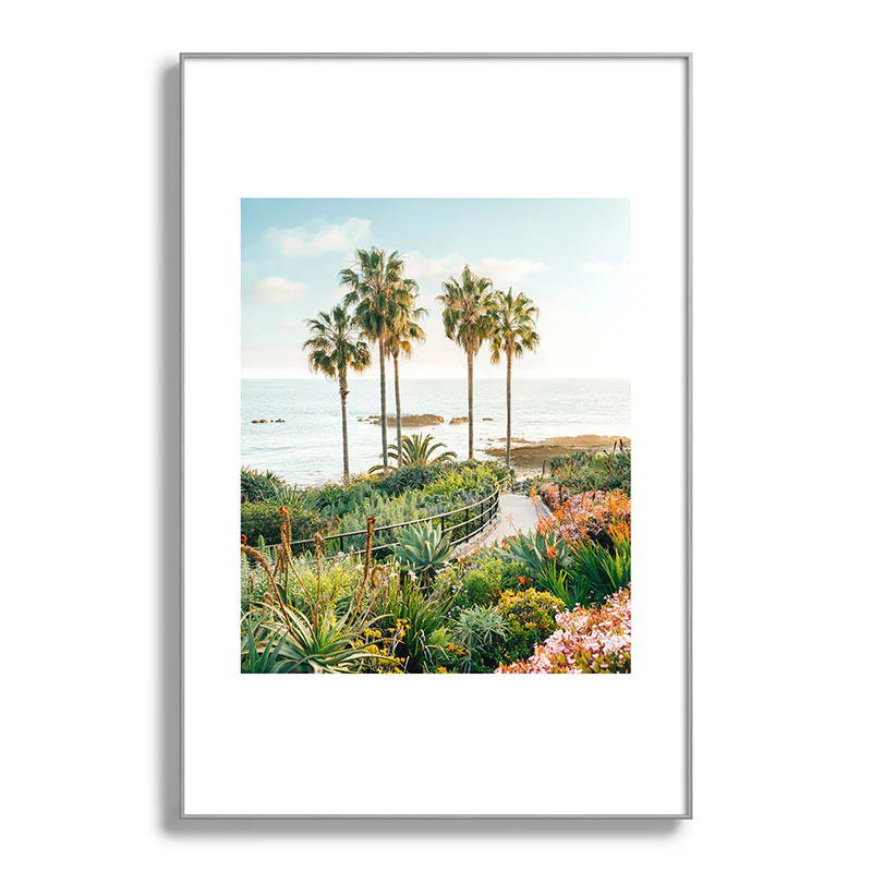 Gal Design Beachside Bloom Metal Framed Art Print - Image 41