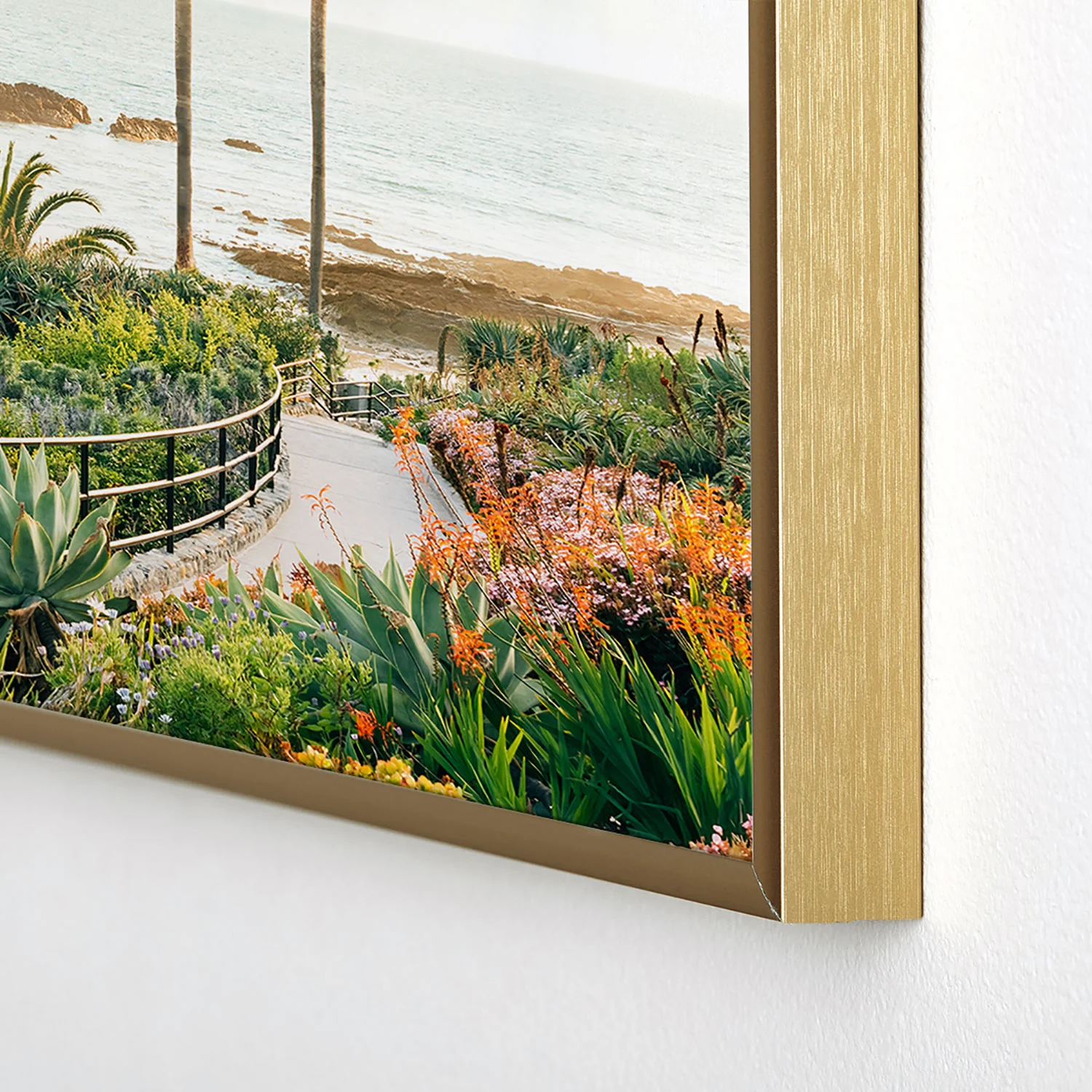 Gal Design Beachside Bloom Square Metal Framed Art Print - Image 4
