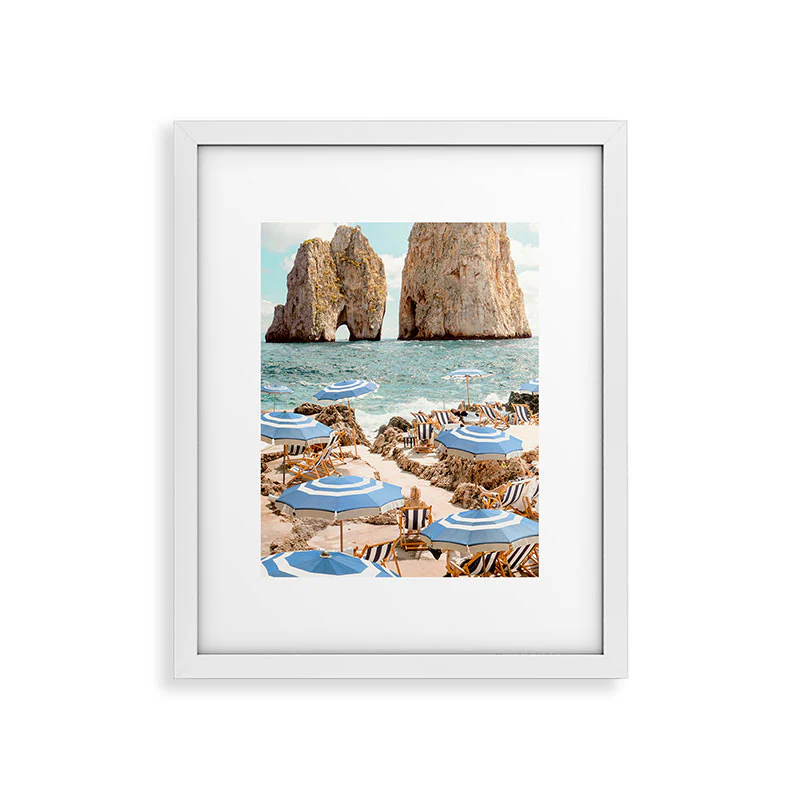 Gal Design La Fontelina Beach Framed Art Print - Image 38