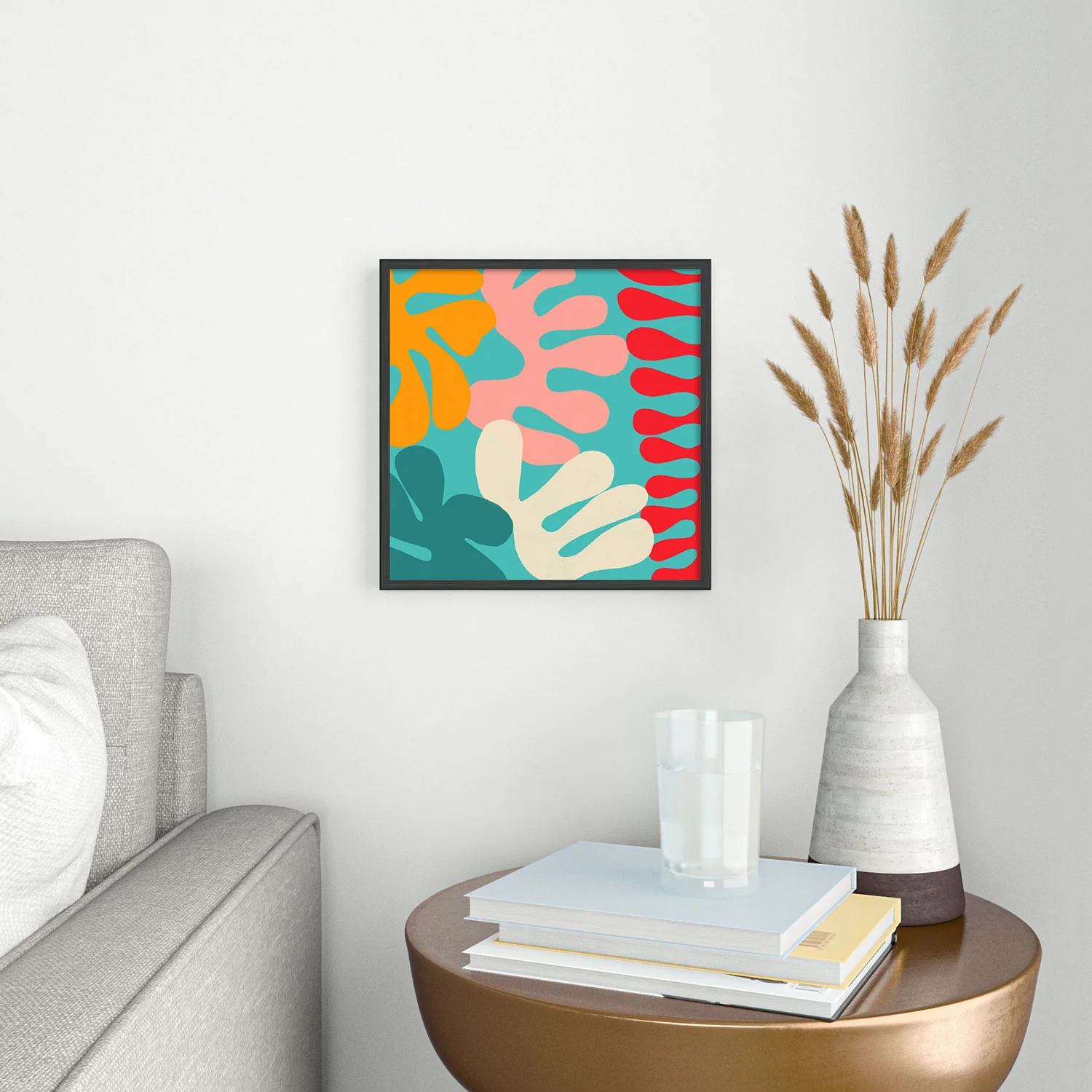 Garima Dhawan cutouts 52 Square Metal Framed Art Print - Image 10