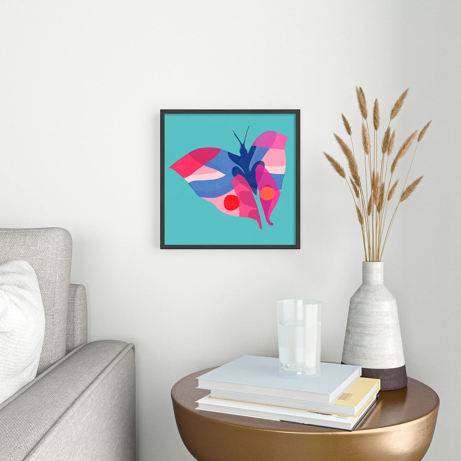 Garima Dhawan flight 2 Square Metal Framed Art Print - Image 10