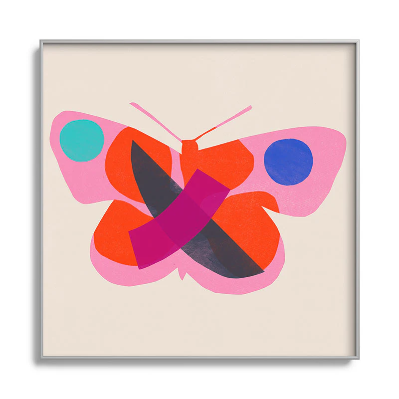 Garima Dhawan flight 4 Square Metal Framed Art Print - Image 17