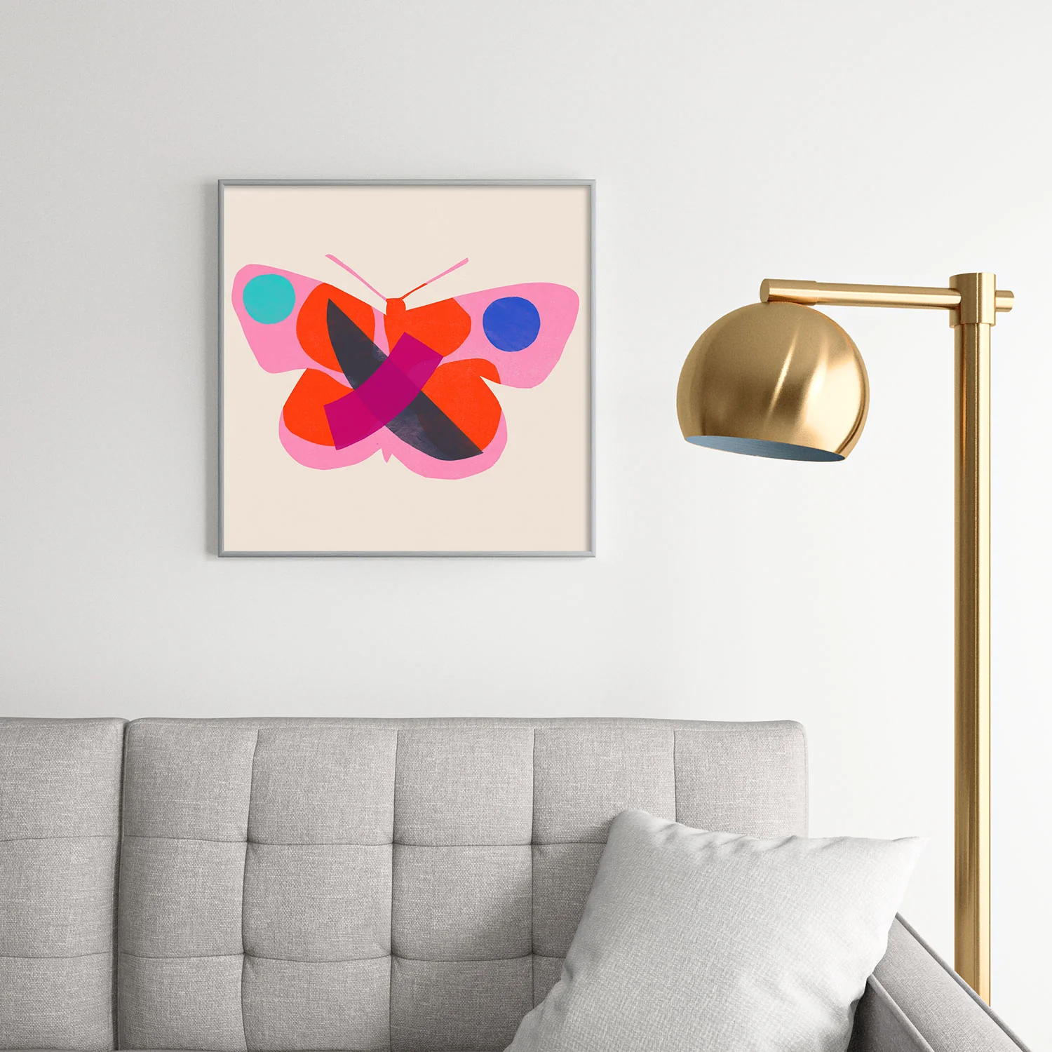 Garima Dhawan flight 4 Square Metal Framed Art Print - Image 18