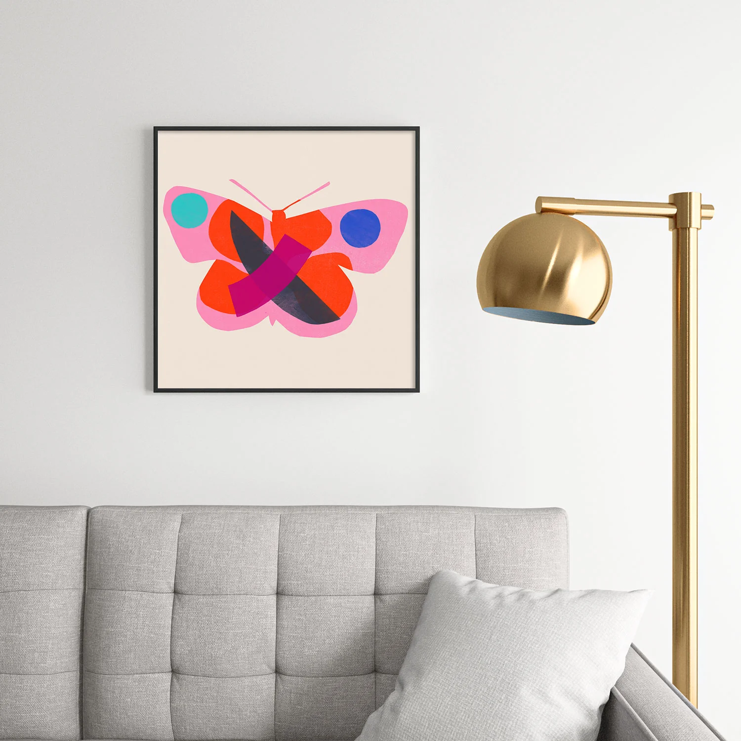 Garima Dhawan flight 4 Square Metal Framed Art Print - Image 22