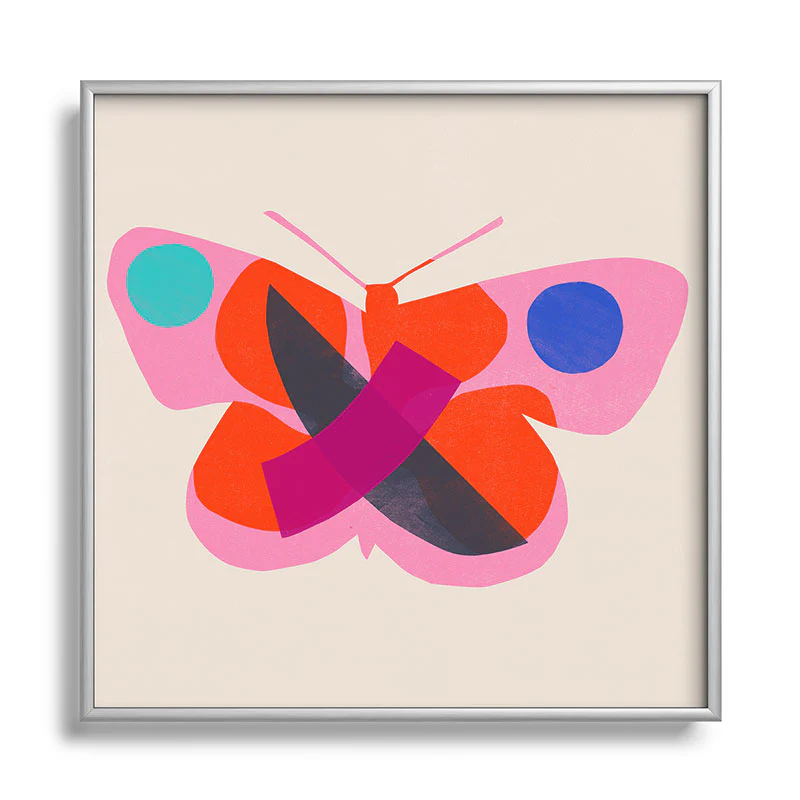 Garima Dhawan flight 4 Square Metal Framed Art Print - Image 5