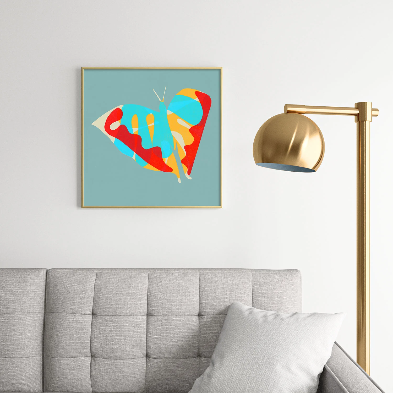 Garima Dhawan flight 5 Square Metal Framed Art Print - Image 14