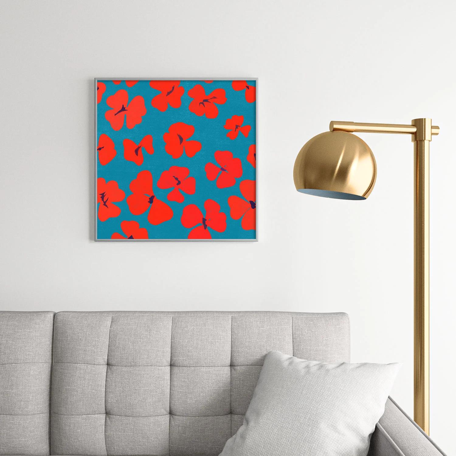 Garima Dhawan oxalis 1 Square Metal Framed Art Print - Image 18