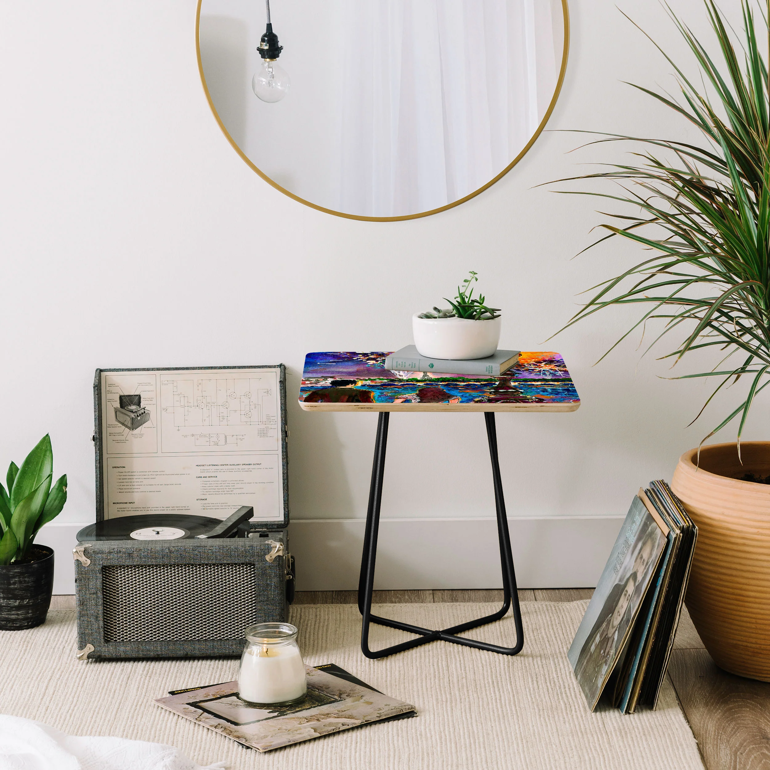 Ginette Fine Art New Year In Paris Side Table - Image 8