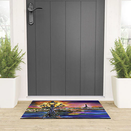 Ginette Fine Art Paris Lights at Night Welcome Mat - Image 3