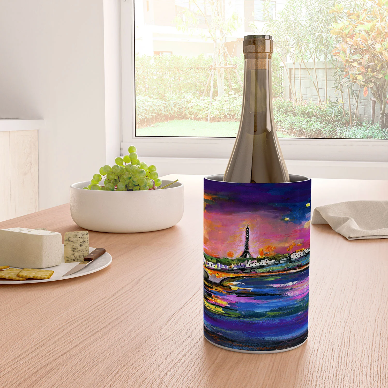 Ginette Fine Art Paris Lights at Night Wine Chiller - Image 2