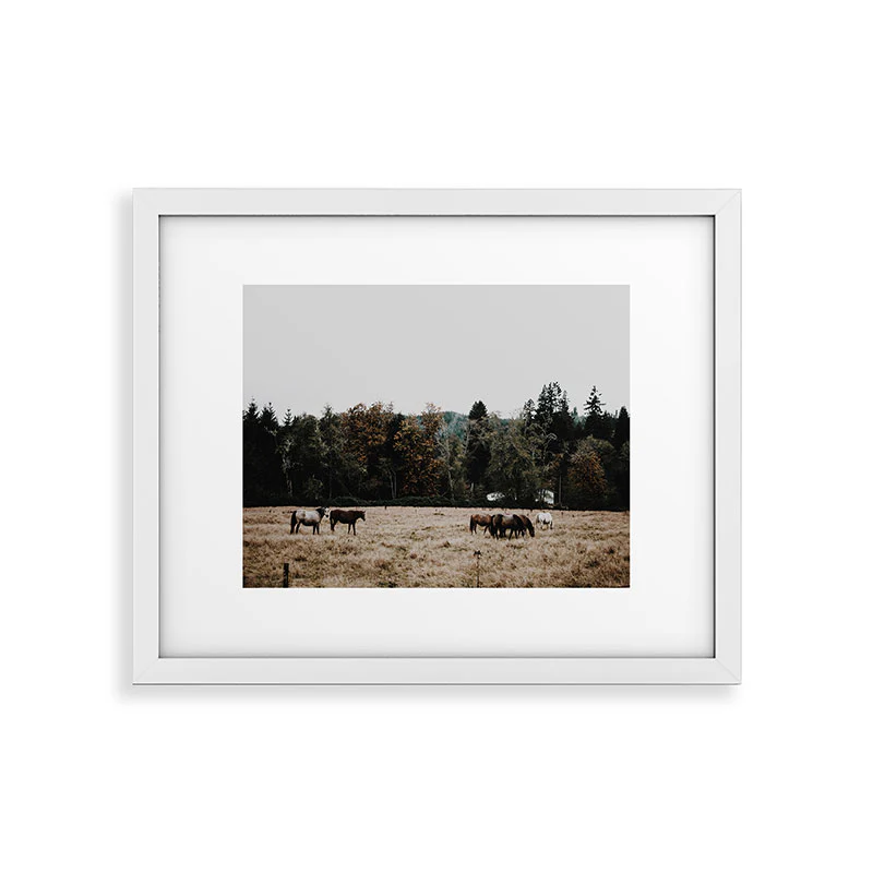 Hannah Kemp Horses two Framed Art Print - Image 43
