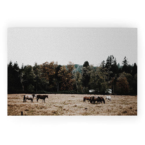 Hannah Kemp Horses two Welcome Mat - Image 2