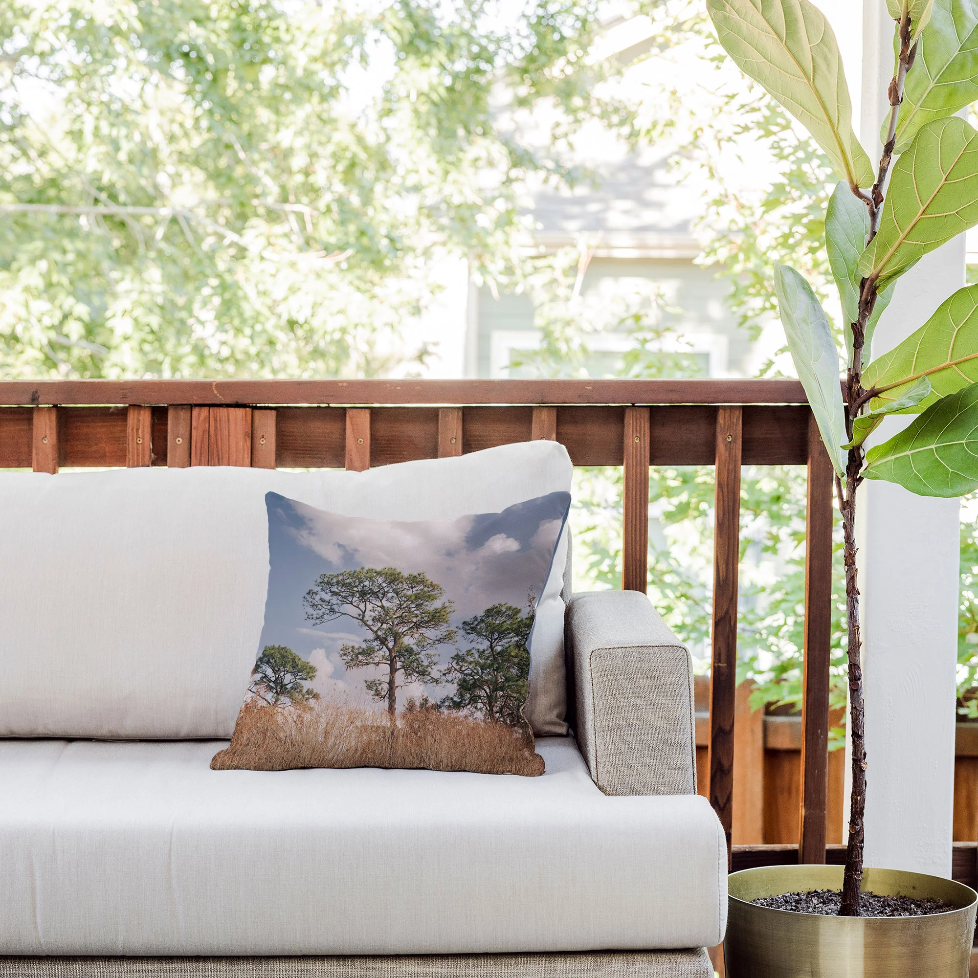 Hannah Kemp Longleaf Pine Outdoor Throw Pillow - Image 5